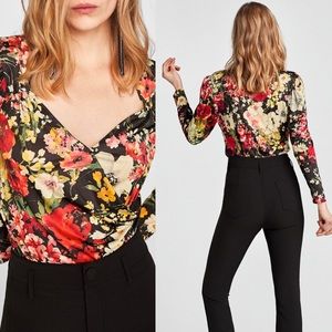 Zara Floral Print Body Suit